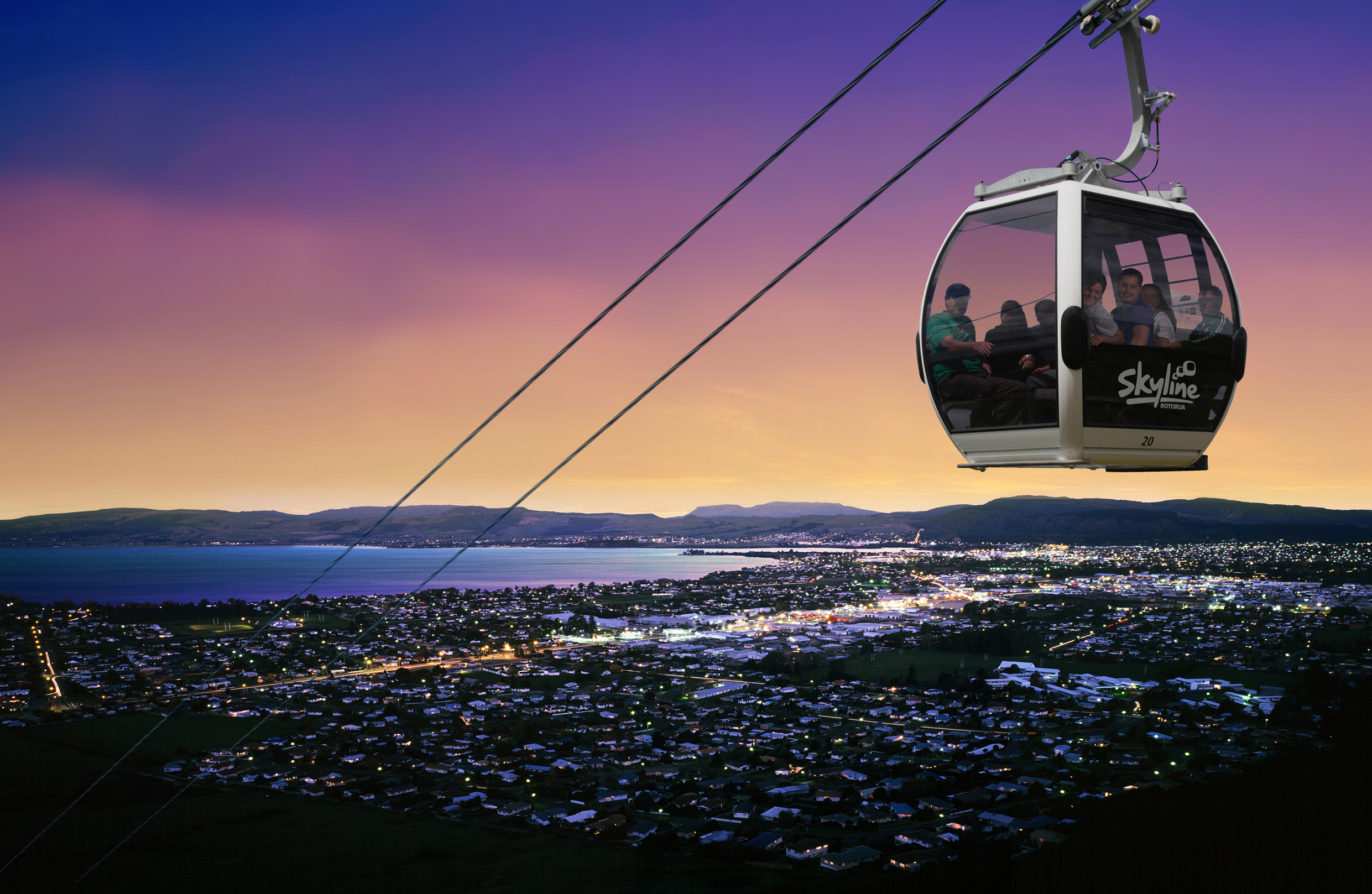 Skyline Night Gondola old brand night view Image